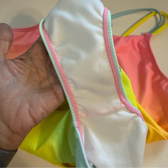 Hurley Rainbow Ombre Girls Strappy All Over Print One Piece Swimsuit Size 14 - Picture 9 of 9